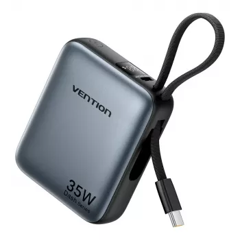 Power bank Vention FHEH0 Litija polimērs 10000 mAh 35W USB-C Melns