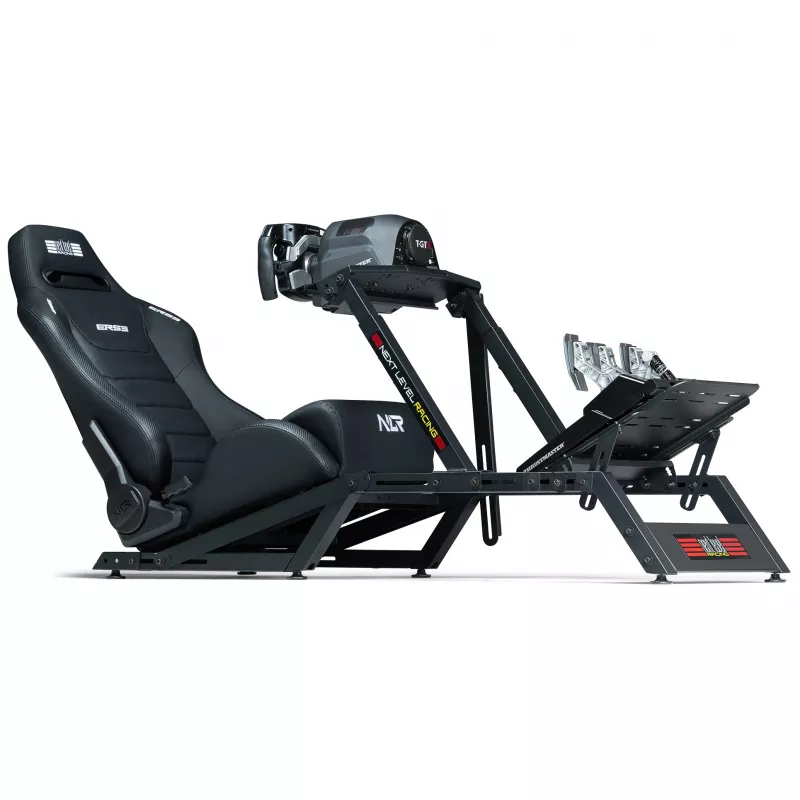 Sacensību stila atpakaļatgāzts sēdeklis Next Level Racing ERS3 Elite Premium — melns PU āda