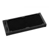 DeepCool LS520S Zero Dark AIO šķidruma dzesēšanas sistēma procesoram, 240 mm, 2x 120 mm PWM ventilatori, AM4/AM5/LGA2066, melna