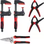 Skavu komplekts Bessey DIY-SET1-A 5 gab., 4 skavas un skārda šķēres