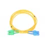 Extralink Patchcord SC/UPC - SC/APC, Vienmoda duplekss, G.652D šķiedra, PVC 3 mm, 5 m