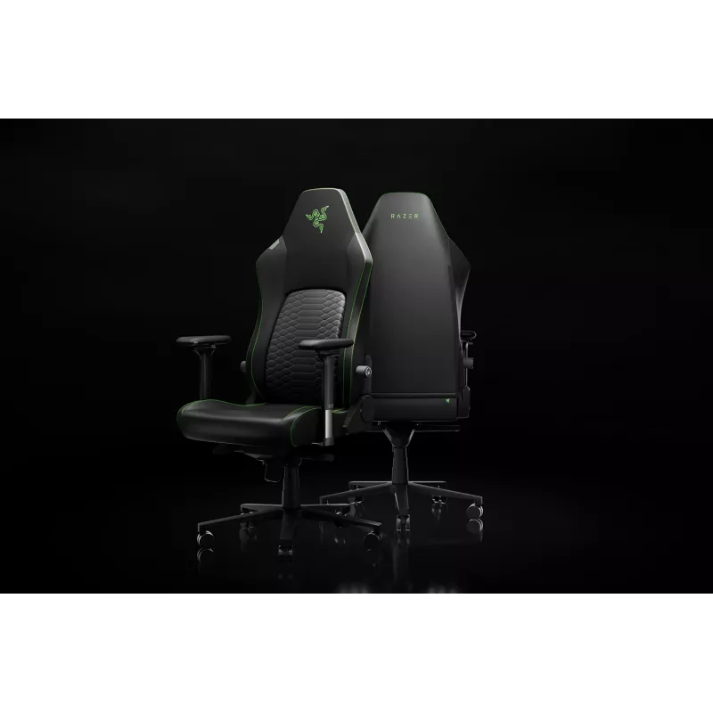 Razer Ergonomic spēļu krēsls with Breathable Comfort | Iskur V2 NewGen | Melns/Green