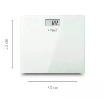 Ecomed by Medisana PS-72E personīgie svari - 150 kg, stikla platforma, balts