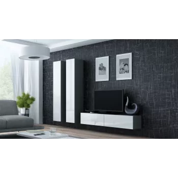 Cama TV statīvs VIGO 140 30/140/40 sonomas ozols/balts glancēts