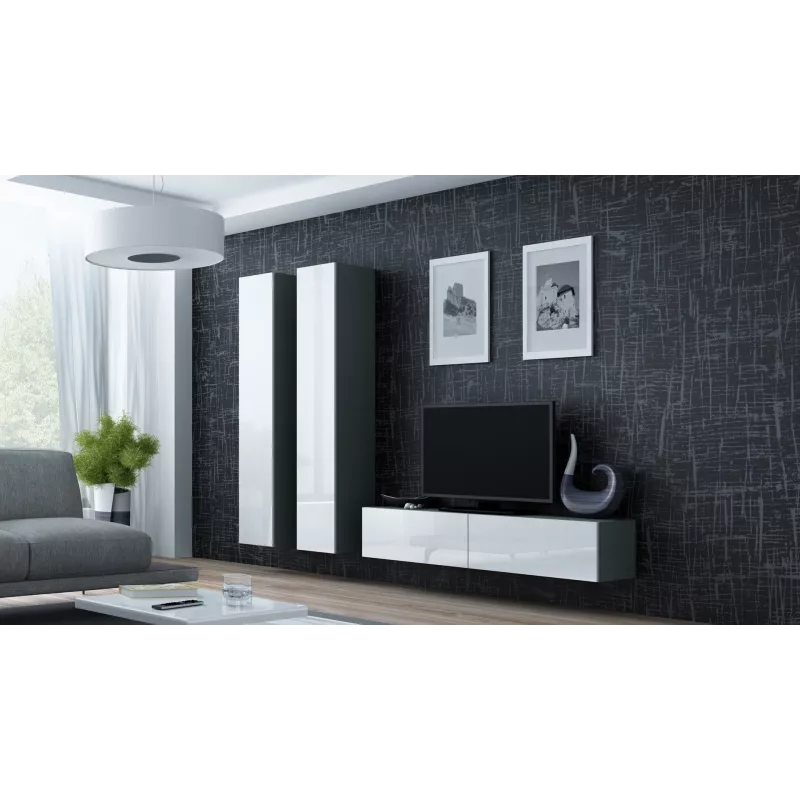 Cama TV statīvs VIGO 140 30/140/40 sonomas ozols/balts glancēts