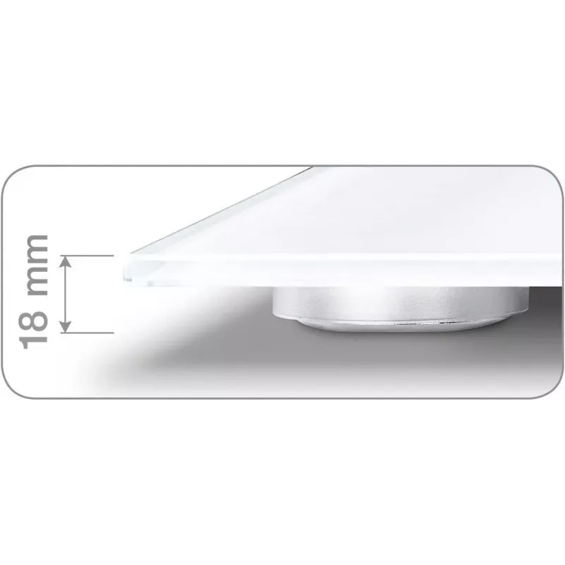 Personīgie svari Beurer BG 13 Square Grey, Caurspīdīgi