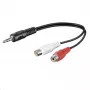 Microconnect AUDALHF02 audio kabelis 0.2 m 3.5mm – 2 x RCA melns