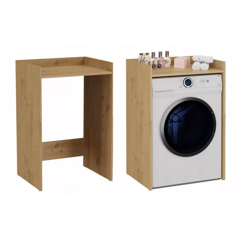 Pola vannas istabas skapis veļas mašīnai - Artisan Oak