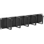 Kabeļu pārvaldības panelis LOGON RAO105BL Melns Alumīnijs 48.3 cm