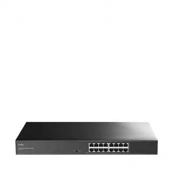 Tīkla slēdzis Cudy GS1016L — 16 portu Gigabit Ethernet (10/100/1000), 32 Gbit/s komutācija, statīvā montējams