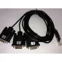 Seriālais kabelis ALLNET ALL4500_COM Melns DB-9 Tēviņš