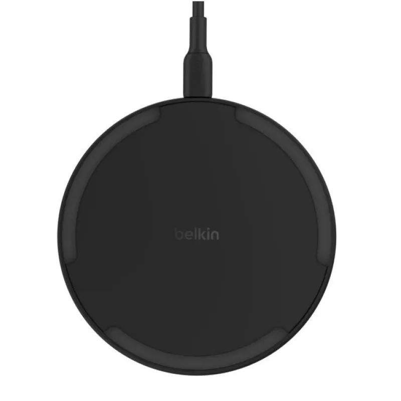 Bezvadu lādētājs Belkin WIA012KQBK 15W ar 20W barošanas adapteri, melns