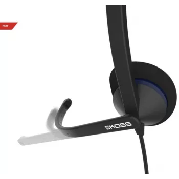 Koss CS195 USB austiņas ar mikrofonu, vadu, on-ear, melnas