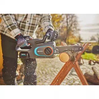 Bezvadu ķēdes zāģis PowerSaw 250/18V P4A Lietošanai Gatavs Komplekts (Pelēks/tirkīza, Li-Ion Akumulators 2,5Ah P4A, POWER FOR ALL ALLIANCE)