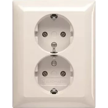 BUSCH JAEGER BJ 202 EUJ-914 SCHUKO® Divkāršā kontaktligzda ar pilno rāmi