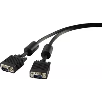 Renkforce 1404166 SVGA vads, VGA spraudnis uz VGA spraudni, 1,8 m, melns