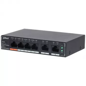 Dahua Technology SG4006P tīkla slēdzis, pārvaldīts L2, Gigabit Ethernet (10/100/1000), PoE, melns