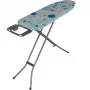 Pilna izmēra gludināmais dēlis Vileda — nerūsējošā tērauda kājas 1200×380 mm augstums 75–96 cm salokāms gludekļa turētājs