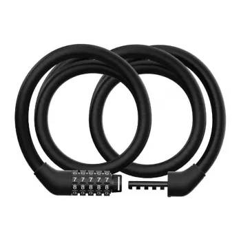 Slēdzene kabeļa Xiaomi BHR6751GL skrejritenim, 1.2 m garums, 1.2 cm diametrs, koda slēdzene, melna