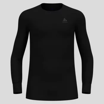 Odlo BL TOP apkakles garkrekls ACTIVE WARM ECO vīriešu T-krekls, M izmērs, melns