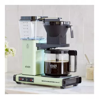 Pilienu kafijas automāts MOCCAMASTER KBG Select — 1,25 L tvertne, 10 tasīšu, nerūsējošais tērauds, pasteļzaļš
