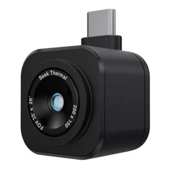 Termovīzijas kamera Seek Thermal CW-ABAX, 200×150 pikseļu sensors, 25 Hz, -20–330°C, 35 mK NETD, fiksēts fokuss, centra punkta mērījums