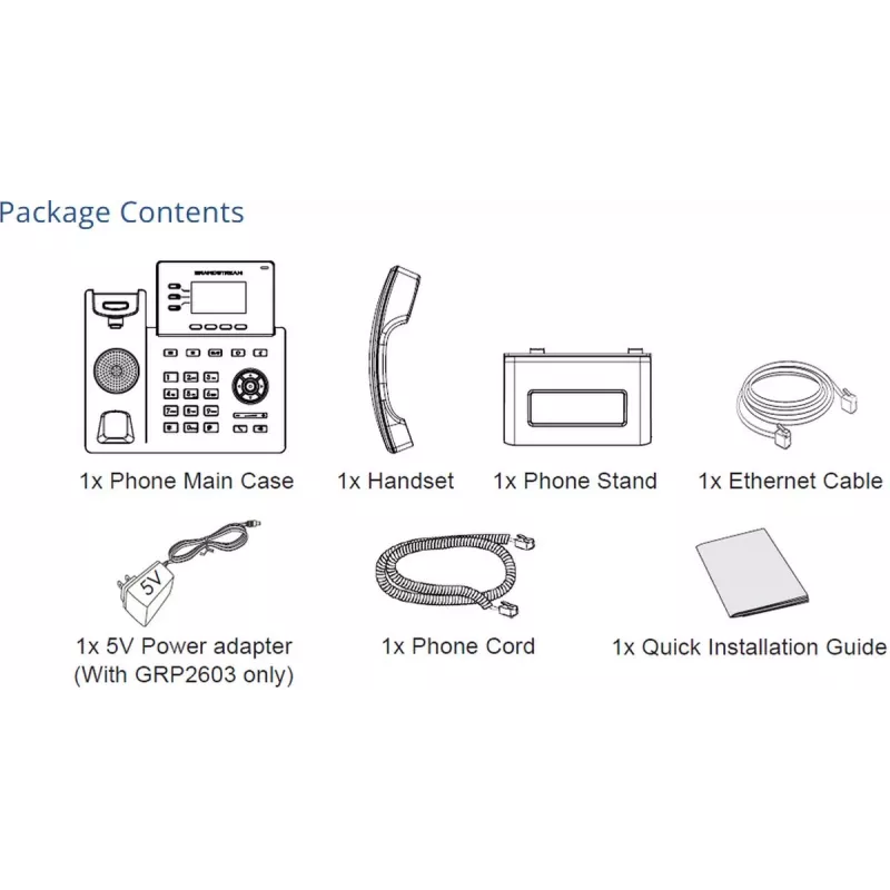 IP telefons Grandstream Networks GRP2603P Melns