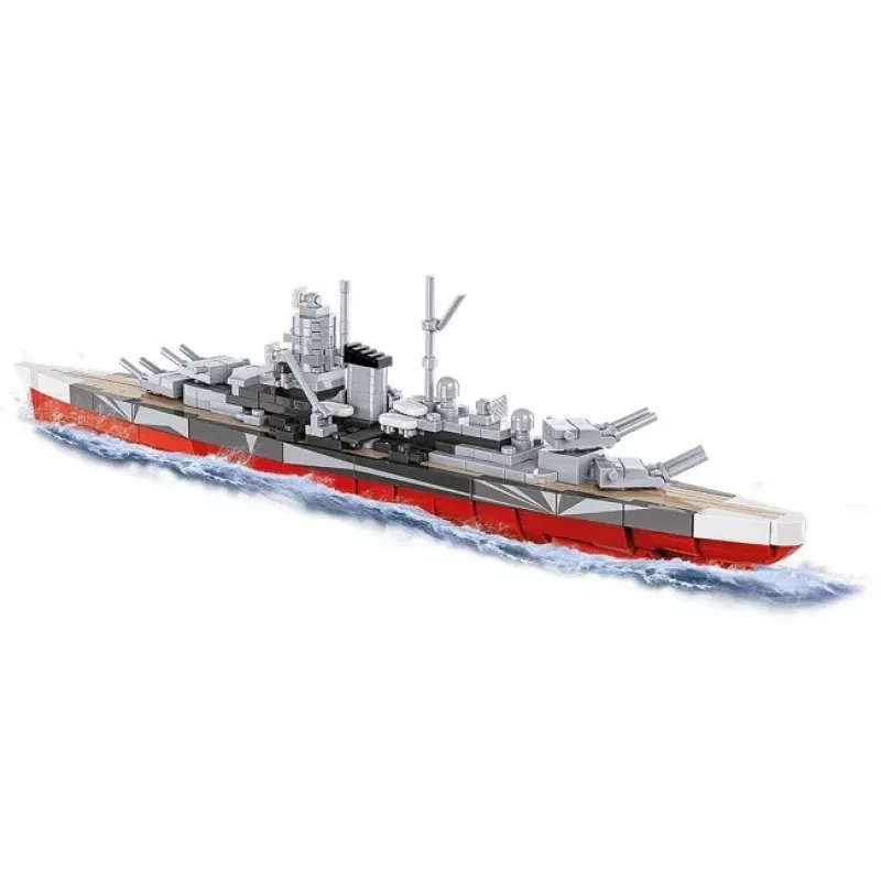 Konstruktors Cobi Kaujas kuģis Tirpitz 593 daļas, mēroga modelis