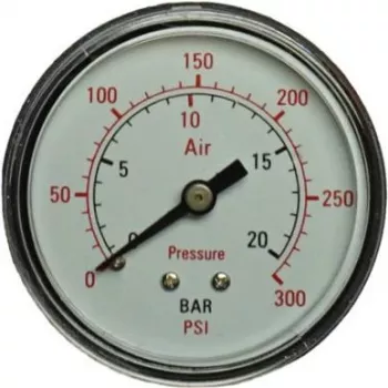 Manometrs Aerotec aizmugurējais savienojums ārējā vītne 1/4 collas modelis 9414582