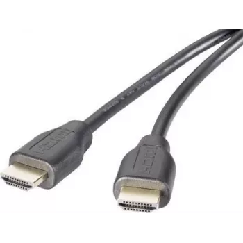 SpeaKa Professional HDMI savienojuma kabelis 2.00 m Audio Return Channel, apzeltīti kontakti, melns [1x HDMI spraudnis - 1x HDMI spraudnis] (SP-9024560)