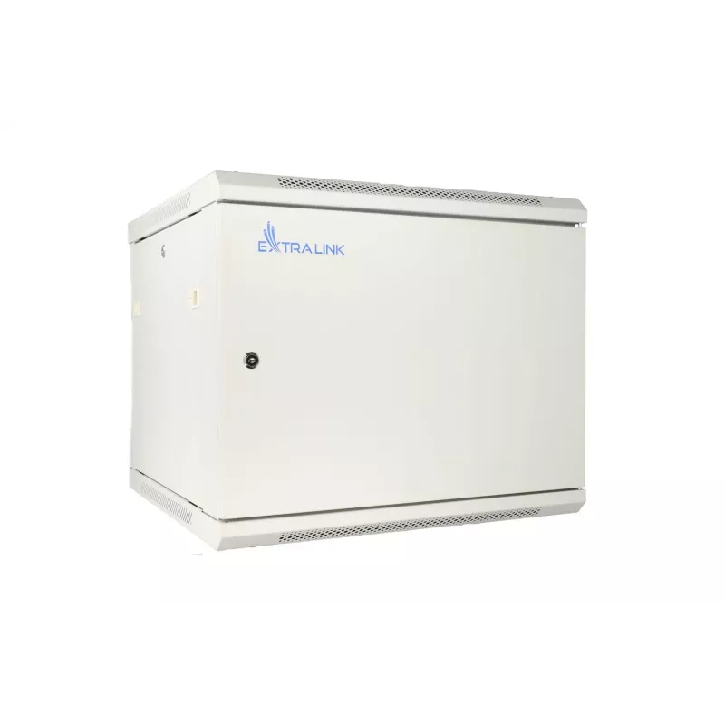 Extralink sienas skapis 9U 600x600 ASP pelēks, metāla durvis