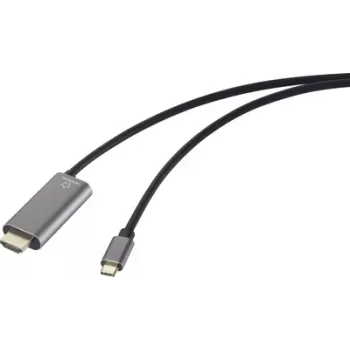 Renkforce USB-C uz HDMI adaptera kabelis, spraudnis HDMI-A ligzda, 1.50 m (RF-6409792)