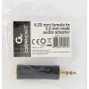 Cablexpert A-6.35F-3.5M audio adapteris 6.35 mm ligzda uz 3.5 mm spraudni