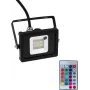 LED prožektors EUROLITE FL-10 SMD RGB IP65 10W, kompakts āra RGB prožektors