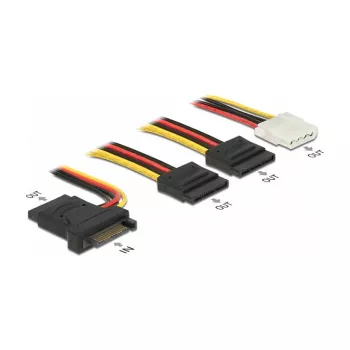 Iekšējais barošanas kabelis DeLOCK 60171 0.2 m SATA 15-pin vīrišķais