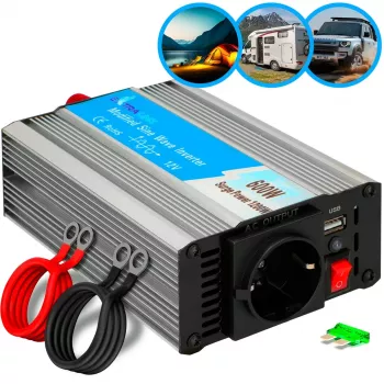Extralink OPIM-600W sprieguma pārveidotājs, auto 12V, 600W modificēts sinusvilnis