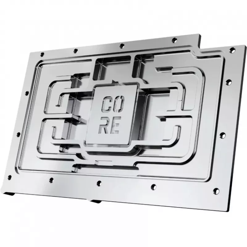 Alphacool 10259 Aizmugures plāksne Alumīnijs Hroms Varš Melns 153.3mm