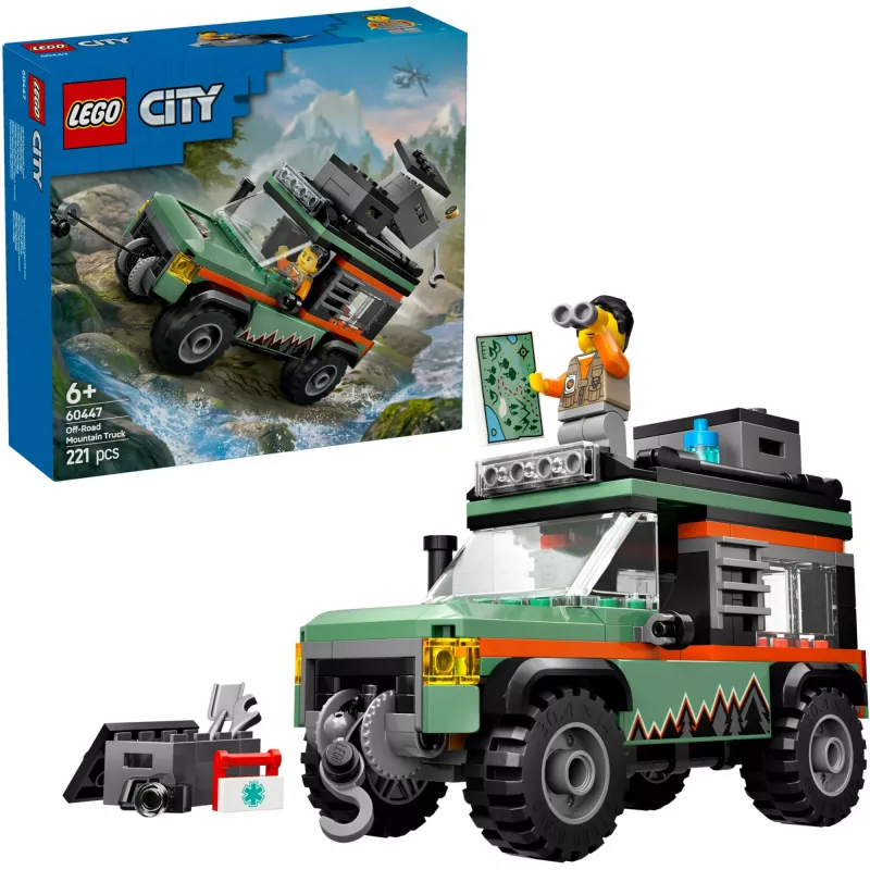 LEGO City Bezceļu SUV 4x4 būvēšanas komplekts 60447 — 221 detaļa, 1 minifigūra, vecumam no 6 gadiem