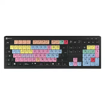 Logickeyboard ASTRA 2 USB AZERTY Angļu Melna Pilna Izmēra Tastatūra