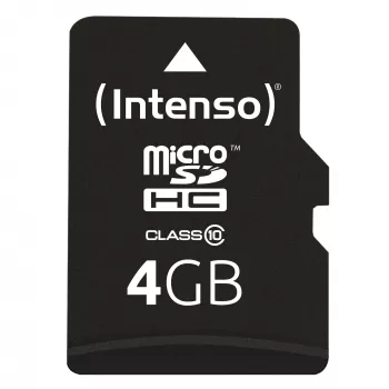 Atmiņas karte INTENSO MICRO SDHC 4GB C10 ar adapteri 3413450