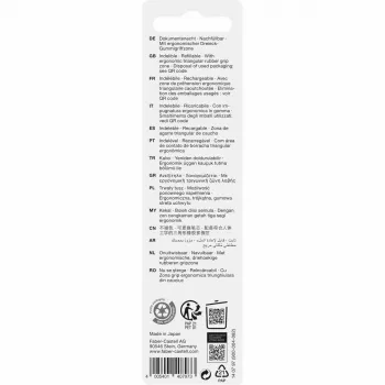 Faber-Castell 14079 Iznākamā lodīšu pildspalva ar klipsi, melna/zaļa/zila, 2 gab.