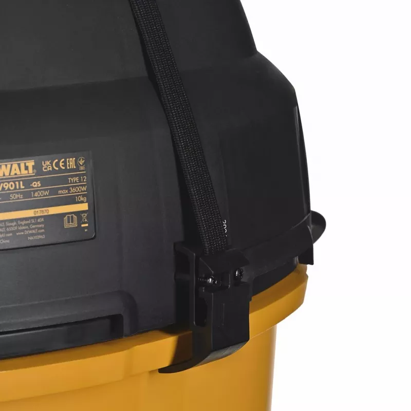DeWALT DWV901L putekļu sūcējs Melns, Dzeltens 30 L 1400 W