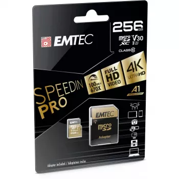 Atmiņas karte Emtec SpeedIN Pro 256 GB MicroSDXC UHS-I Class 10