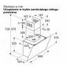 Sienas nosūcējs Bosch DWK65DK20, 590×325×690 mm, 550 m³/h, 3 ātrumi, 62 dB, balts, alumīnija tauku filtrs