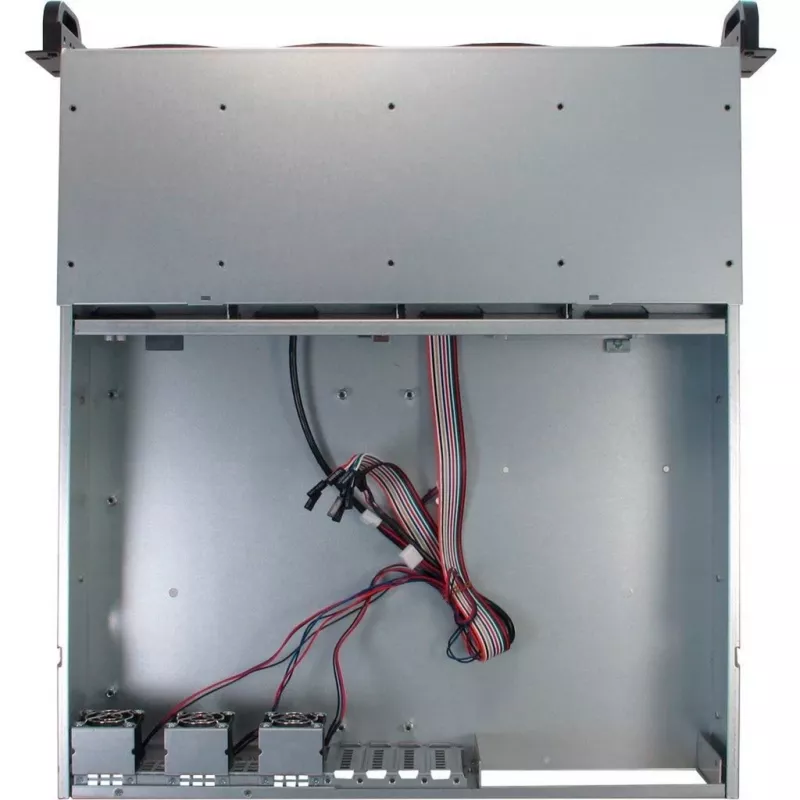 Servera korpuss Inter-Tech 2U 2404L Rack Melns, Pelēks