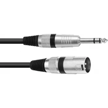 Audio kabelis Omnitronic 30225197 5m XLR (3-pin) 6.35mm Melns