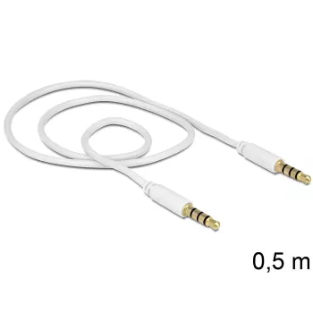Audio kabelis 3.5 mm DeLOCK 83439 0.5 m Balts