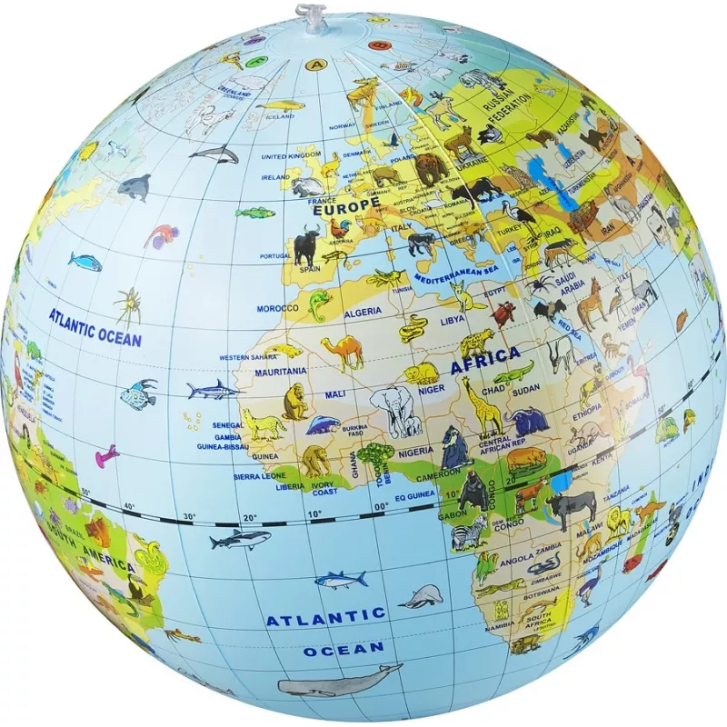 Caly Animal Globe Maxi Pievienojamais Globuss 50 cm, Daudzkrāsains