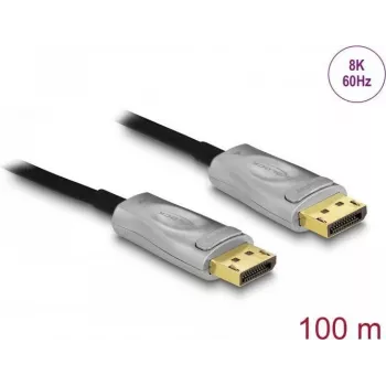 DeLOCK aktīvais optiskais kabelis DisplayPort 1.4 8K 100 m