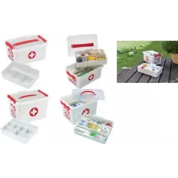Uzglabāšanas kaste Sunware 8711112792197 Taisnstūrveida Sarkana Balta